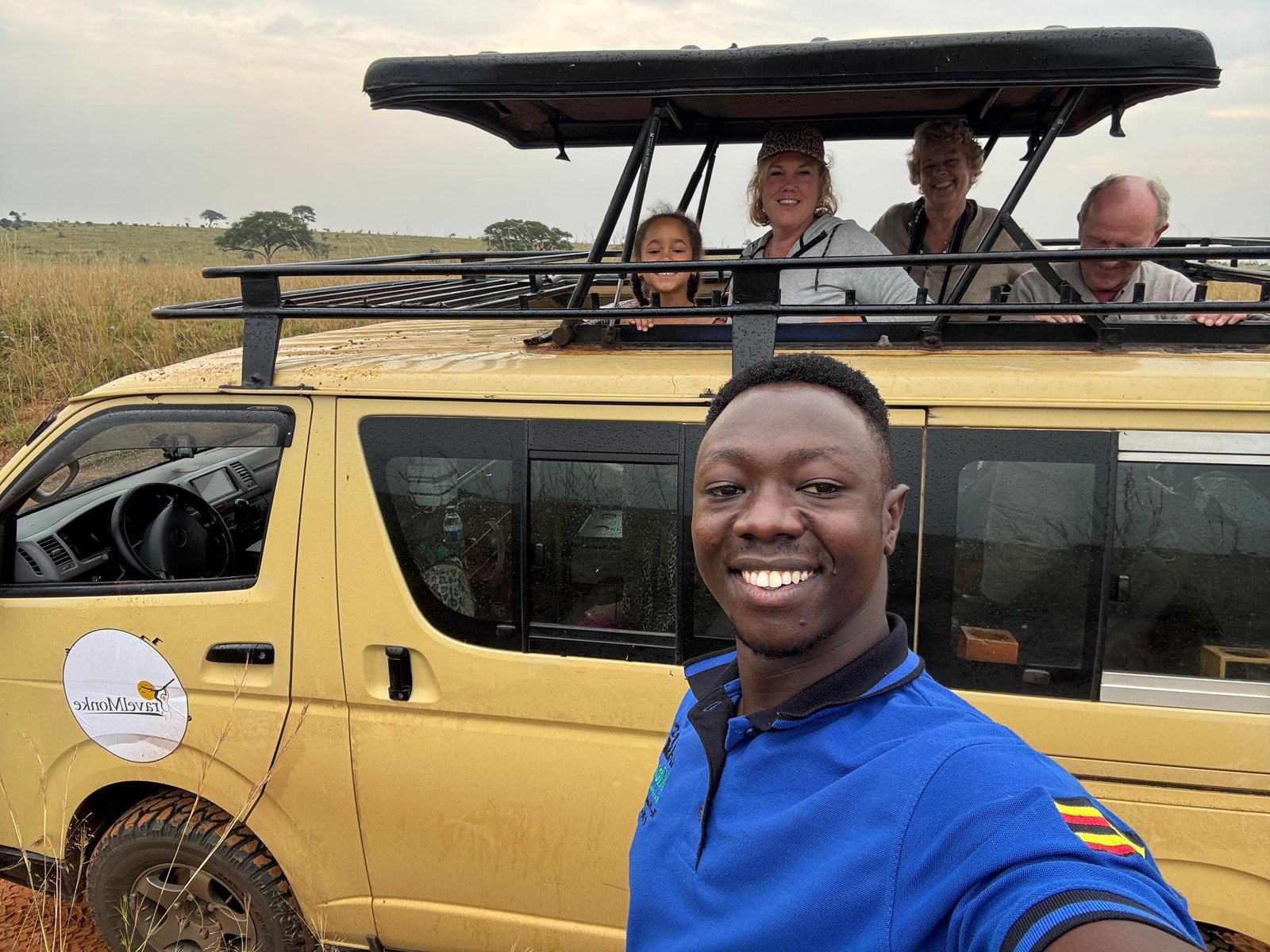 Travelmonke guide with guests on a Murchison Falls game drive
